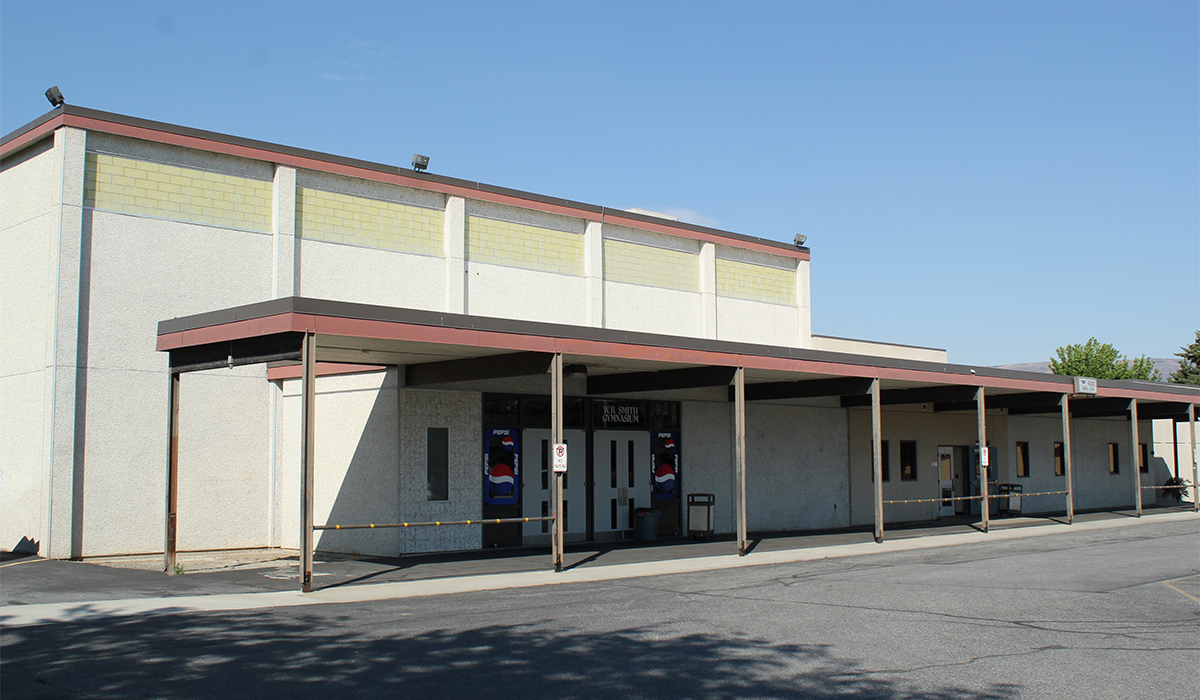 An exterior view of Smith Gym.