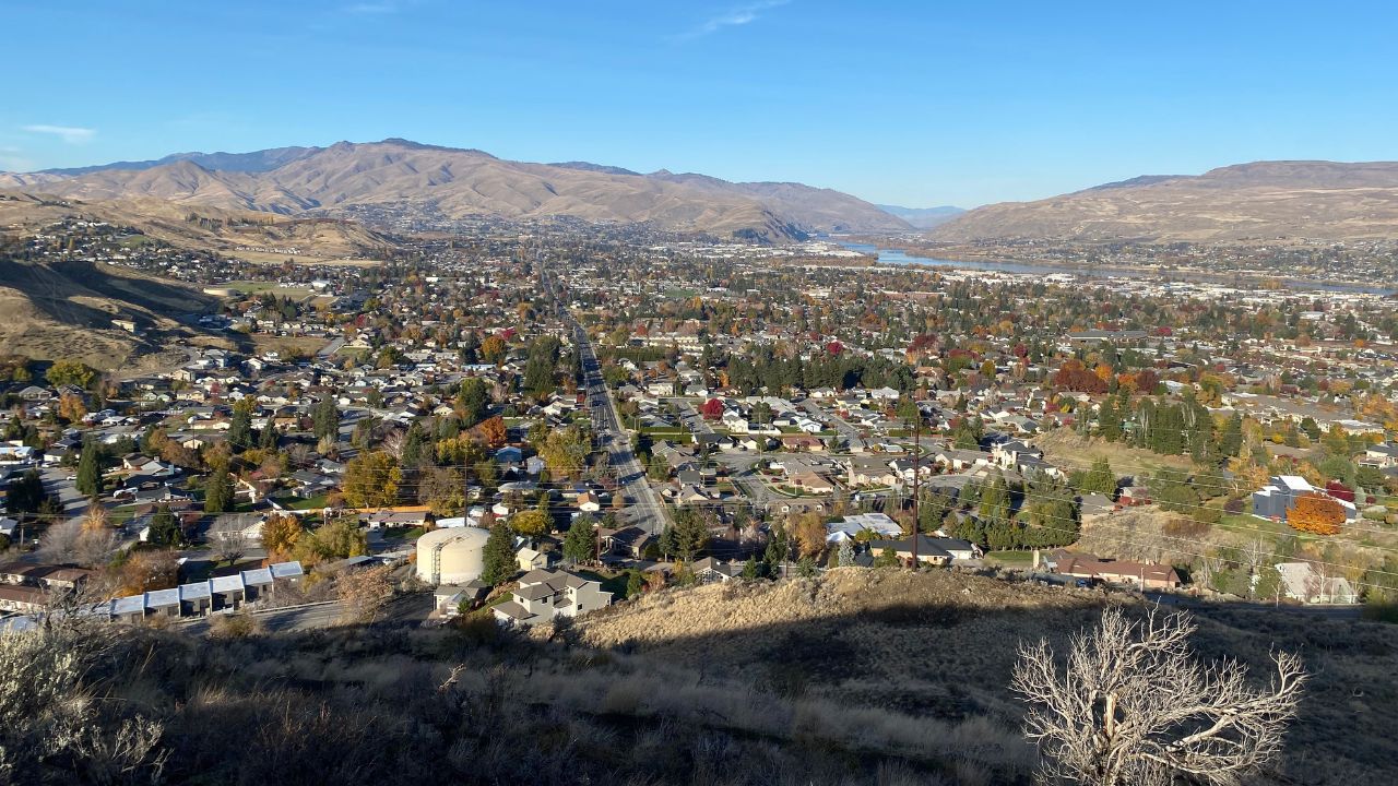 View of greater Wenatchee area from above