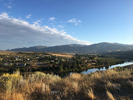 Image of Okanogan River and Omak, Washington