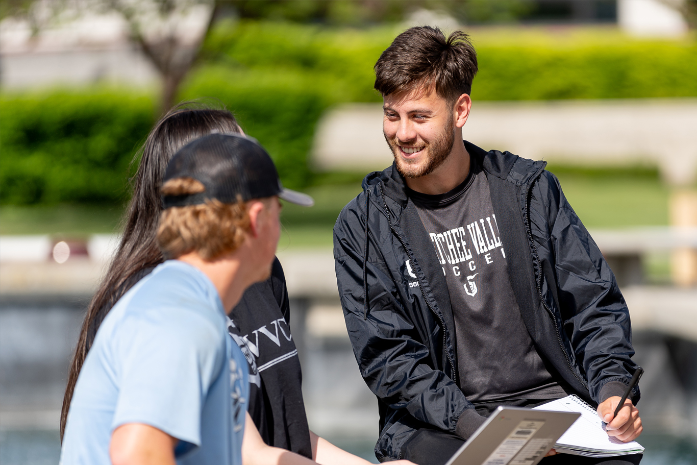 International student on campus